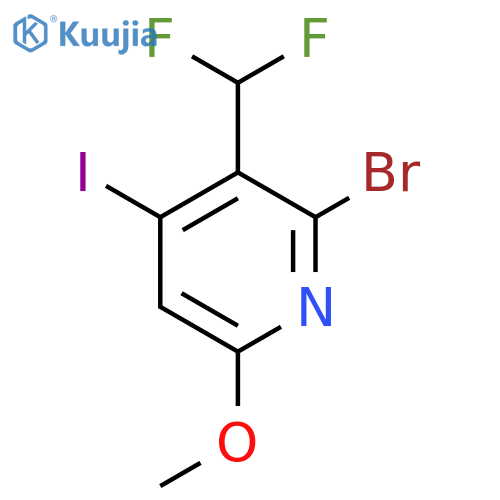 2-Bromo-3-(difluoromethyl)-4-iodo-6-methoxypyridine structure