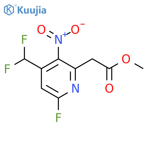 Methyl 4-(difluoromethyl)-6-fluoro-3-nitropyridine-2-acetate structure
