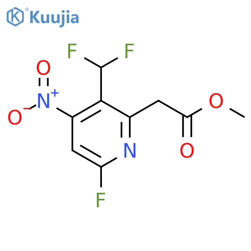Methyl 3-(difluoromethyl)-6-fluoro-4-nitropyridine-2-acetate structure