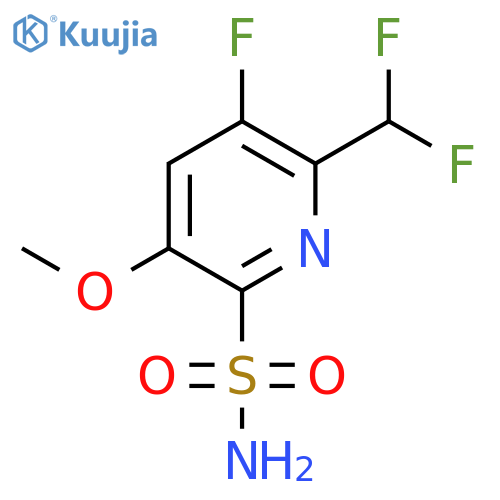 2-(Difluoromethyl)-3-fluoro-5-methoxypyridine-6-sulfonamide structure