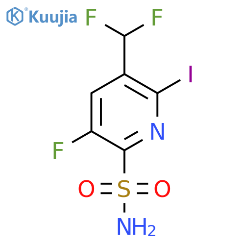 3-(Difluoromethyl)-5-fluoro-2-iodopyridine-6-sulfonamide structure