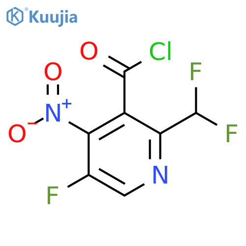 2-(Difluoromethyl)-5-fluoro-4-nitropyridine-3-carbonyl chloride structure