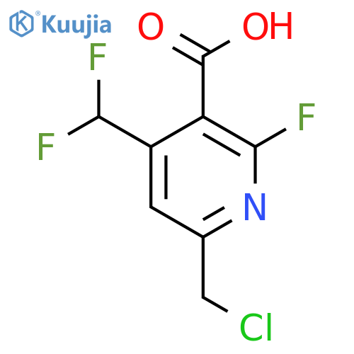 6-(Chloromethyl)-4-(difluoromethyl)-2-fluoropyridine-3-carboxylic acid structure