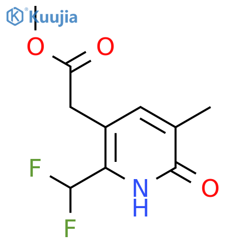 Methyl 2-(difluoromethyl)-6-hydroxy-5-methylpyridine-3-acetate structure