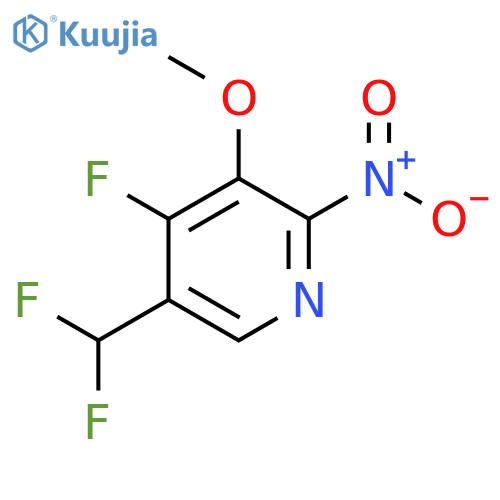 5-(Difluoromethyl)-4-fluoro-3-methoxy-2-nitropyridine structure