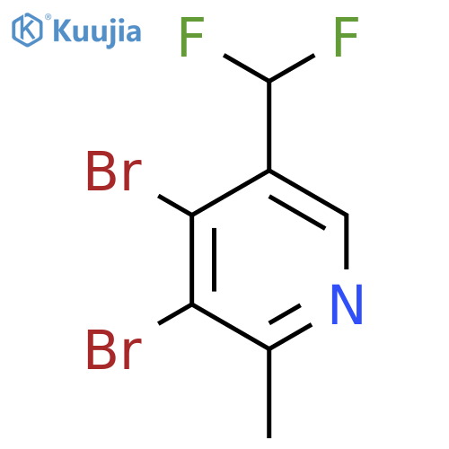 3,4-Dibromo-5-(difluoromethyl)-2-methylpyridine structure