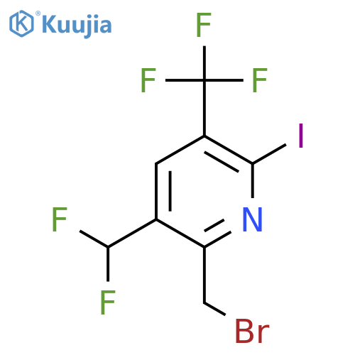 2-(Bromomethyl)-3-(difluoromethyl)-6-iodo-5-(trifluoromethyl)pyridine structure