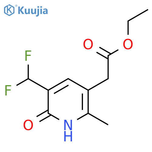 Ethyl 3-(difluoromethyl)-2-hydroxy-6-methylpyridine-5-acetate structure