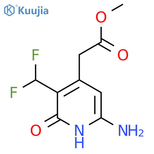 Methyl 6-amino-3-(difluoromethyl)-2-hydroxypyridine-4-acetate structure