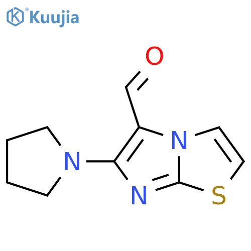 6-(Pyrrolidin-1-yl)imidazo[2,1-b][1,3]thiazole-5-carbaldehyde structure