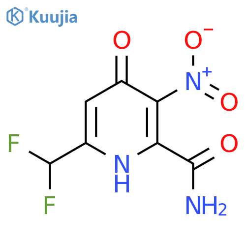 6-(Difluoromethyl)-4-hydroxy-3-nitropyridine-2-carboxamide structure