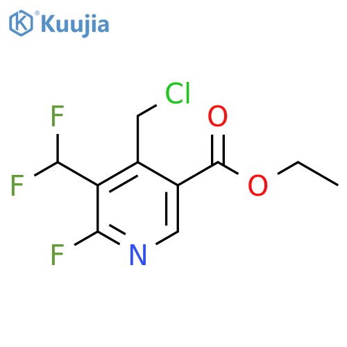 Ethyl 4-(chloromethyl)-3-(difluoromethyl)-2-fluoropyridine-5-carboxylate structure