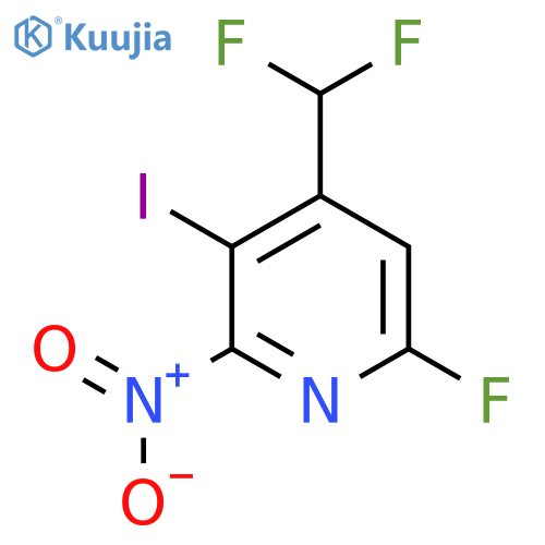4-(Difluoromethyl)-6-fluoro-3-iodo-2-nitropyridine structure