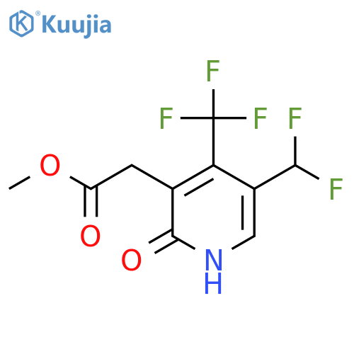 Methyl 5-(difluoromethyl)-2-hydroxy-4-(trifluoromethyl)pyridine-3-acetate structure