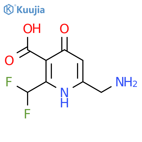 6-(Aminomethyl)-2-(difluoromethyl)-4-hydroxypyridine-3-carboxylic acid structure