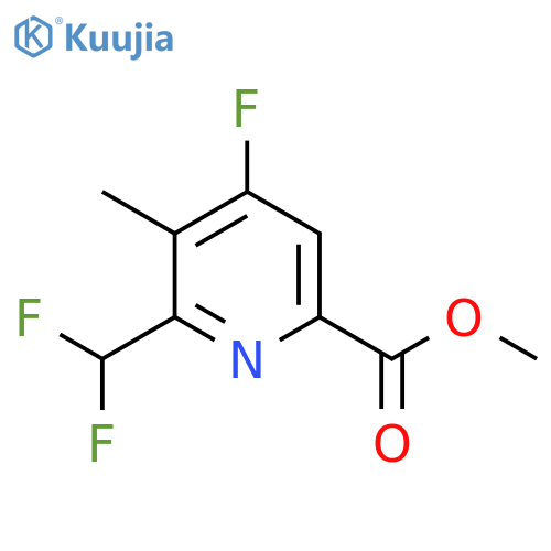 Methyl 2-(difluoromethyl)-4-fluoro-3-methylpyridine-6-carboxylate structure