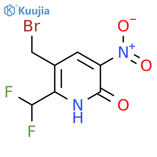 3-(Bromomethyl)-2-(difluoromethyl)-6-hydroxy-5-nitropyridine structure
