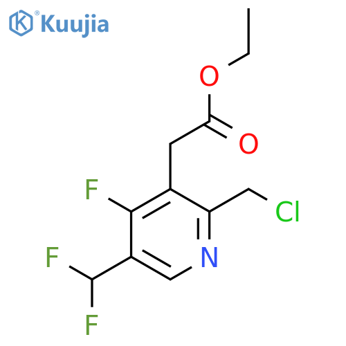 Ethyl 2-(chloromethyl)-5-(difluoromethyl)-4-fluoropyridine-3-acetate structure