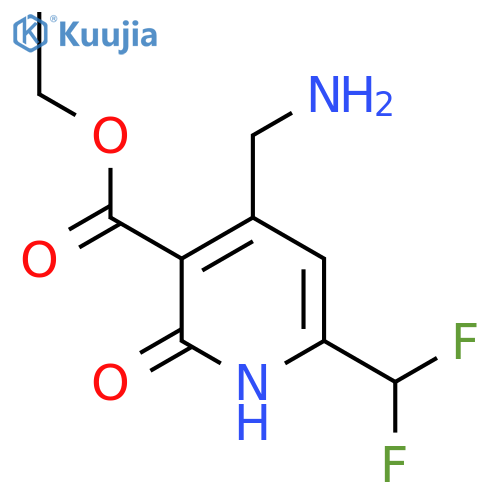 Ethyl 4-(aminomethyl)-6-(difluoromethyl)-2-hydroxypyridine-3-carboxylate structure