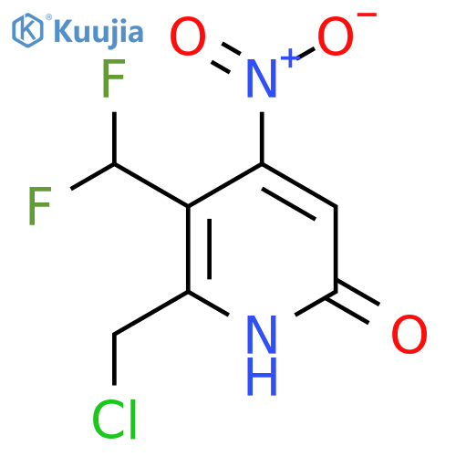 2-(Chloromethyl)-3-(difluoromethyl)-6-hydroxy-4-nitropyridine structure
