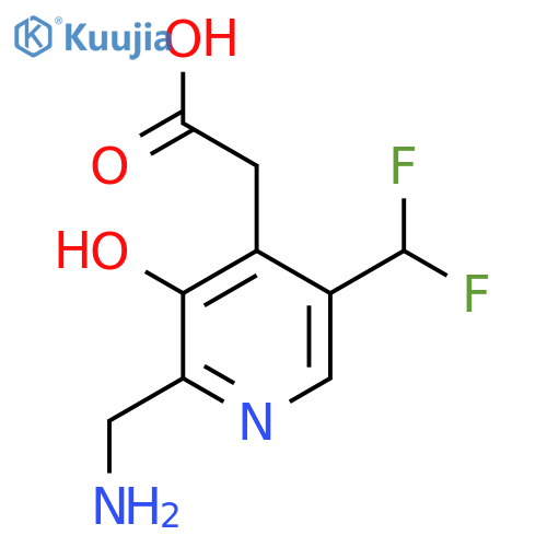 2-(Aminomethyl)-5-(difluoromethyl)-3-hydroxypyridine-4-acetic acid structure
