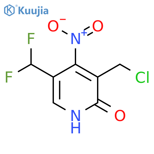 3-(Chloromethyl)-5-(difluoromethyl)-2-hydroxy-4-nitropyridine structure