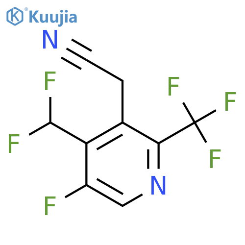 4-(Difluoromethyl)-5-fluoro-2-(trifluoromethyl)pyridine-3-acetonitrile structure