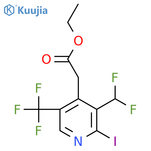 Ethyl 3-(difluoromethyl)-2-iodo-5-(trifluoromethyl)pyridine-4-acetate structure