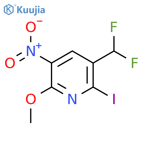 3-(Difluoromethyl)-2-iodo-6-methoxy-5-nitropyridine structure