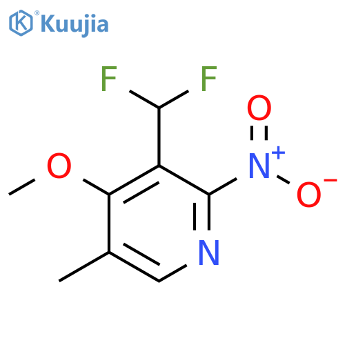3-(Difluoromethyl)-4-methoxy-5-methyl-2-nitropyridine structure