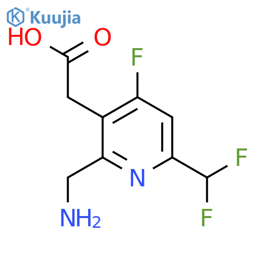 2-(Aminomethyl)-6-(difluoromethyl)-4-fluoropyridine-3-acetic acid structure