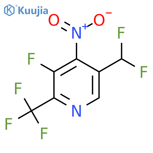 5-(Difluoromethyl)-3-fluoro-4-nitro-2-(trifluoromethyl)pyridine structure