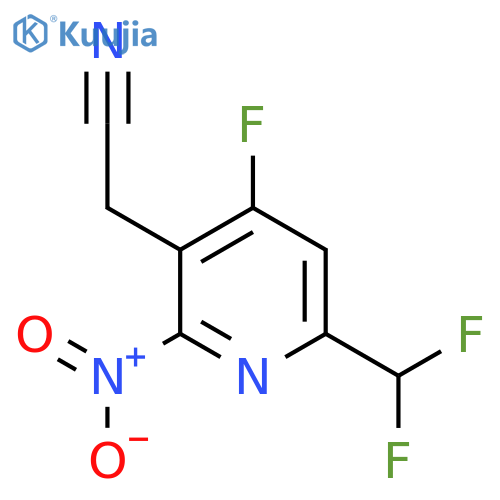 6-(Difluoromethyl)-4-fluoro-2-nitropyridine-3-acetonitrile structure