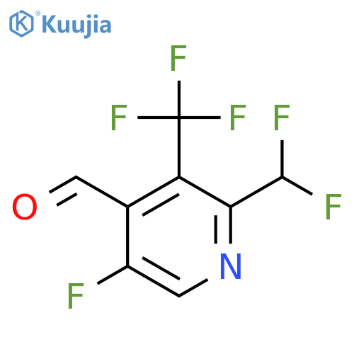 2-(Difluoromethyl)-5-fluoro-3-(trifluoromethyl)pyridine-4-carboxaldehyde structure
