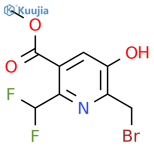 Methyl 2-(bromomethyl)-6-(difluoromethyl)-3-hydroxypyridine-5-carboxylate structure