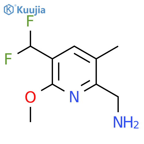 2-(Aminomethyl)-5-(difluoromethyl)-6-methoxy-3-methylpyridine structure