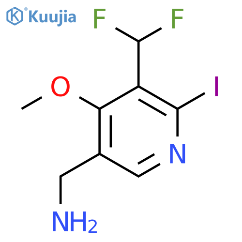5-(Aminomethyl)-3-(difluoromethyl)-2-iodo-4-methoxypyridine structure