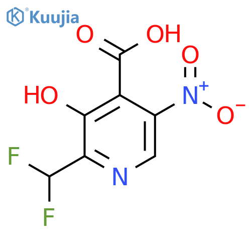 2-(Difluoromethyl)-3-hydroxy-5-nitropyridine-4-carboxylic acid structure