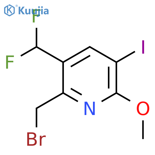 2-(Bromomethyl)-3-(difluoromethyl)-5-iodo-6-methoxypyridine structure