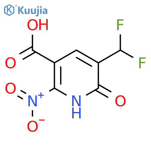 3-(Difluoromethyl)-2-hydroxy-6-nitropyridine-5-carboxylic acid structure