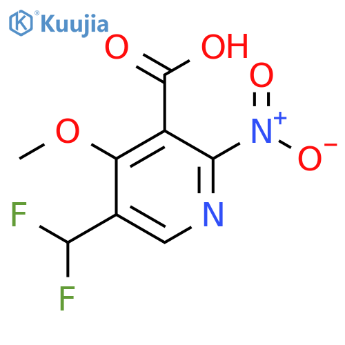 5-(Difluoromethyl)-4-methoxy-2-nitropyridine-3-carboxylic acid structure