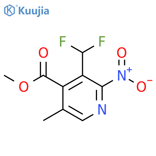 Methyl 3-(difluoromethyl)-5-methyl-2-nitropyridine-4-carboxylate structure