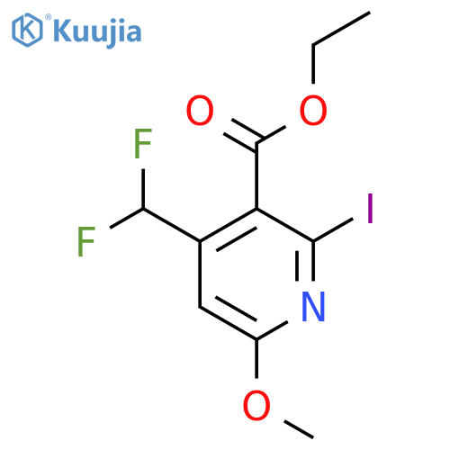 Ethyl 4-(difluoromethyl)-2-iodo-6-methoxypyridine-3-carboxylate structure