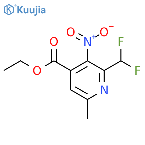 Ethyl 2-(difluoromethyl)-6-methyl-3-nitropyridine-4-carboxylate structure