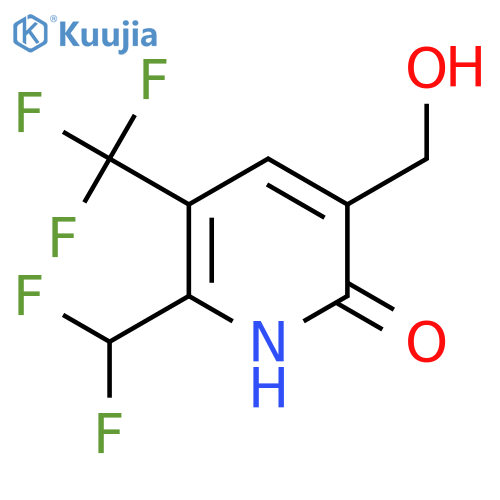 2-(Difluoromethyl)-6-hydroxy-3-(trifluoromethyl)pyridine-5-methanol structure