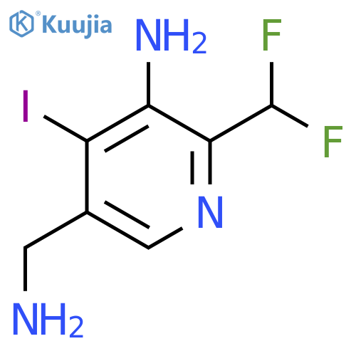 3-Amino-5-(aminomethyl)-2-(difluoromethyl)-4-iodopyridine structure