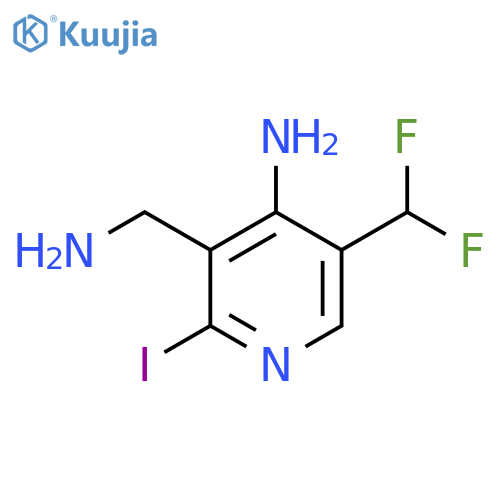 4-Amino-3-(aminomethyl)-5-(difluoromethyl)-2-iodopyridine structure