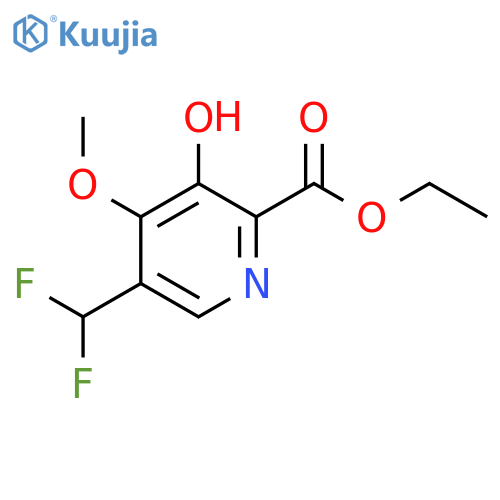 Ethyl 5-(difluoromethyl)-3-hydroxy-4-methoxypyridine-2-carboxylate structure