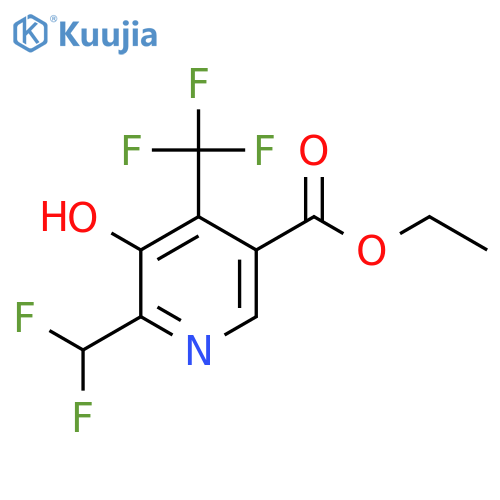 Ethyl 2-(difluoromethyl)-3-hydroxy-4-(trifluoromethyl)pyridine-5-carboxylate structure