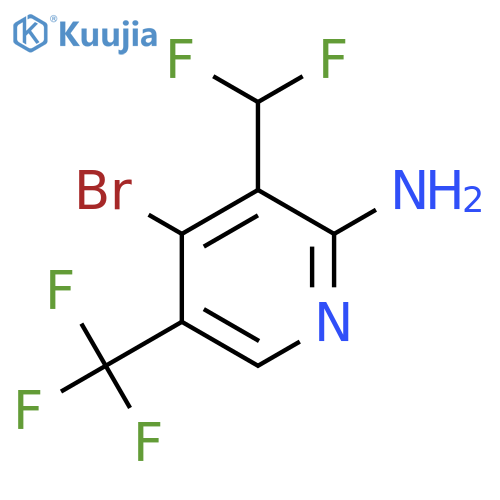 2-Amino-4-bromo-3-(difluoromethyl)-5-(trifluoromethyl)pyridine structure